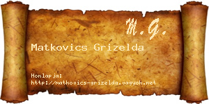 Matkovics Grizelda névjegykártya